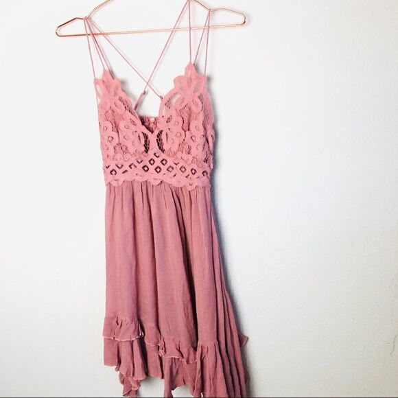 NWT Free People One Adela Blush Mini Dress Small - Picture 8 of 12